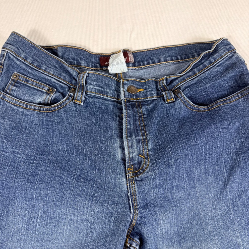 Jordache Low Rise Stretch Jeans 13/14 Petite Blue Medium Wash Bootcut Y2K Denim - Picture 4 of 15